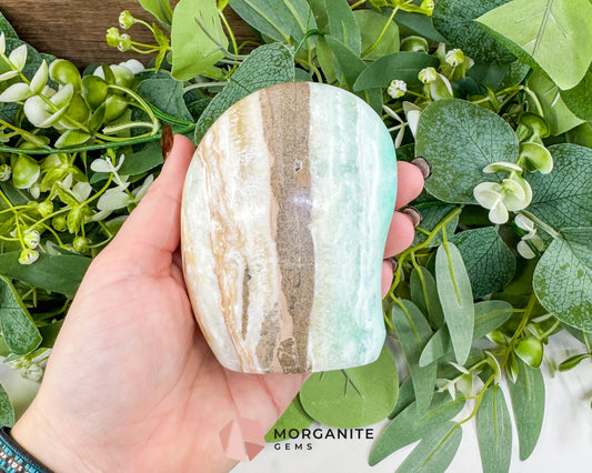 Caribbean Calcite Freeform No. 2 – Polished Blue Calcite & Aragonite Standing Specimen for Calm & Third Eye Activation