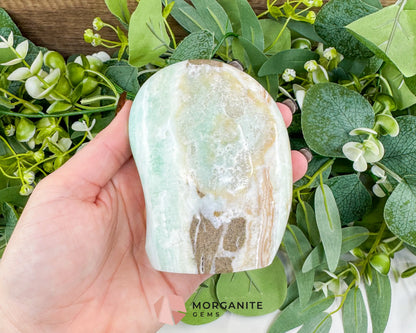 Caribbean Calcite Freeform No. 2 – Polished Blue Calcite & Aragonite Standing Specimen for Calm & Third Eye Activation