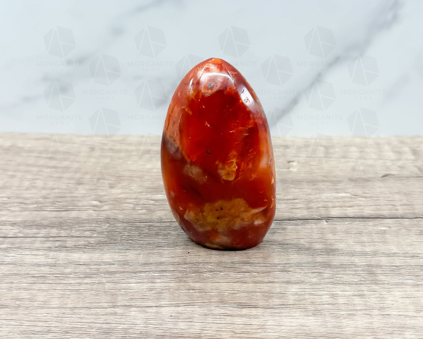 Carnelian Freeform Crystal – Polished Healing Stone for Creativity, Confidence, and Energy-Morganite Gems