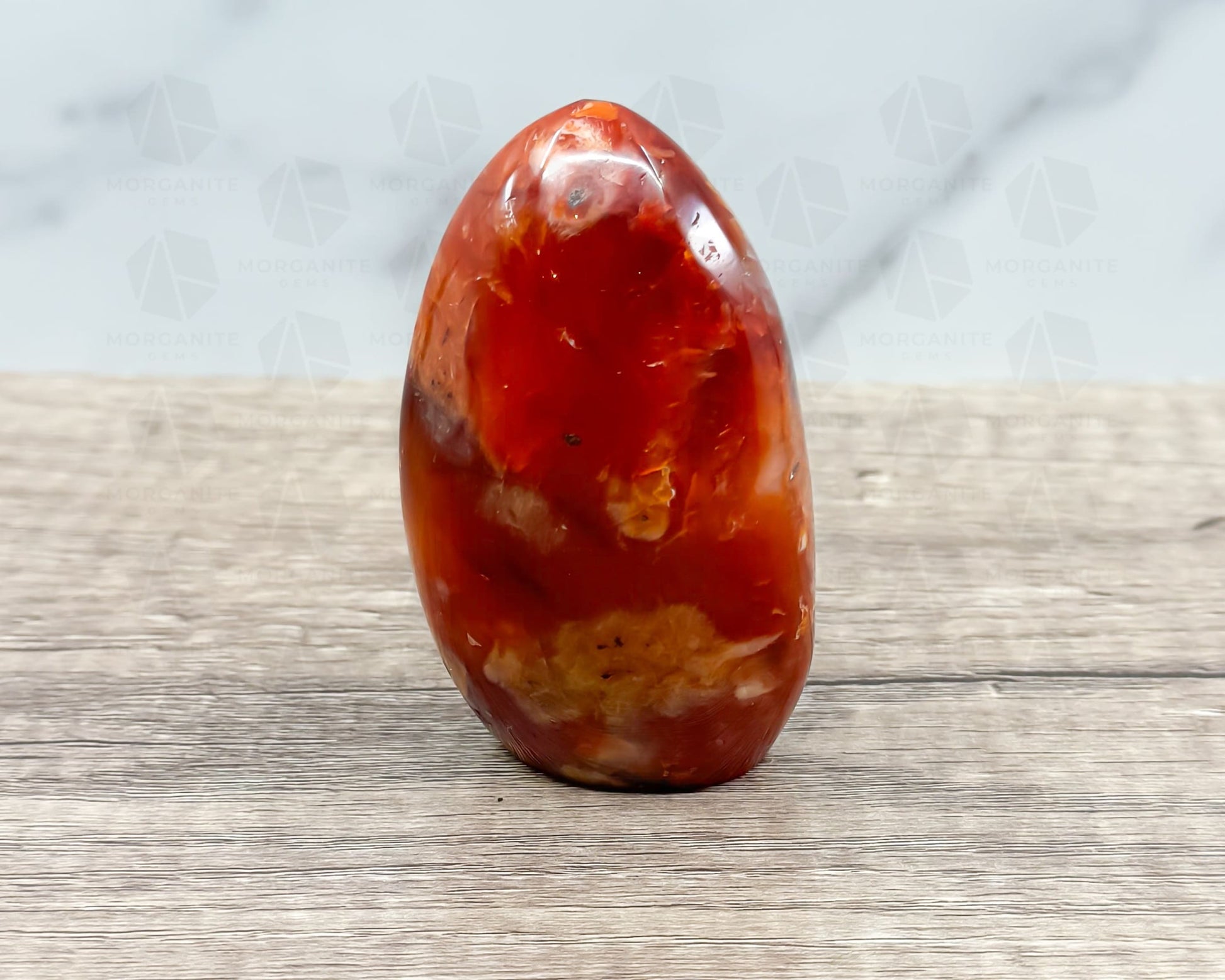 Carnelian Freeform Crystal – Polished Healing Stone for Creativity, Confidence, and Energy-Morganite Gems