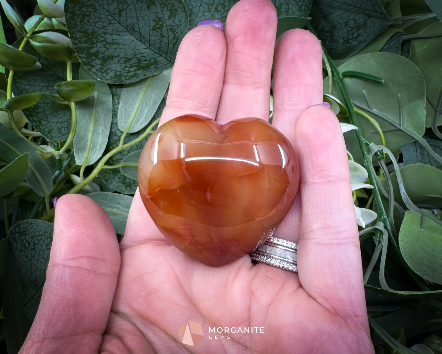 Carnelian Heart Crystal (45–60mm) with Info Card | Love Confidence & Creativity - Metaphysical Crystals