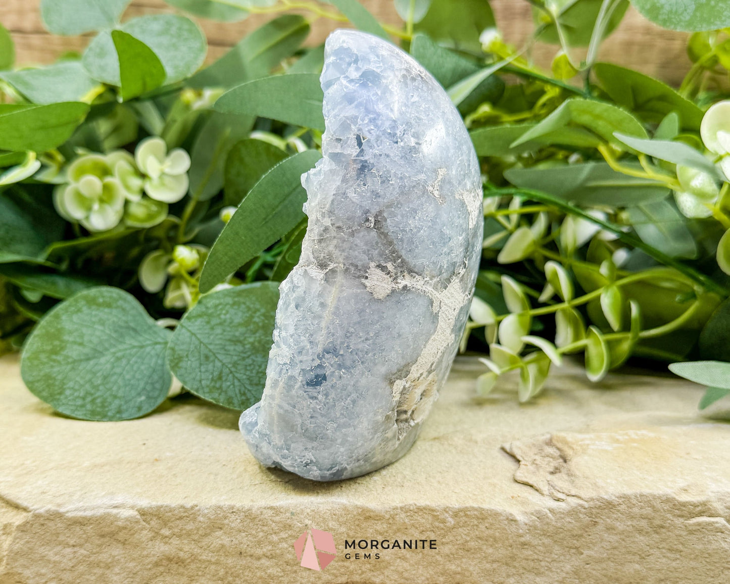 Celestite Geode Druzy Crystal Egg No. 3 – 4.5’’ × 3.4’’ × 1.7’’ | 776 g Sky‑Blue Specimen - Metaphysical Crystals