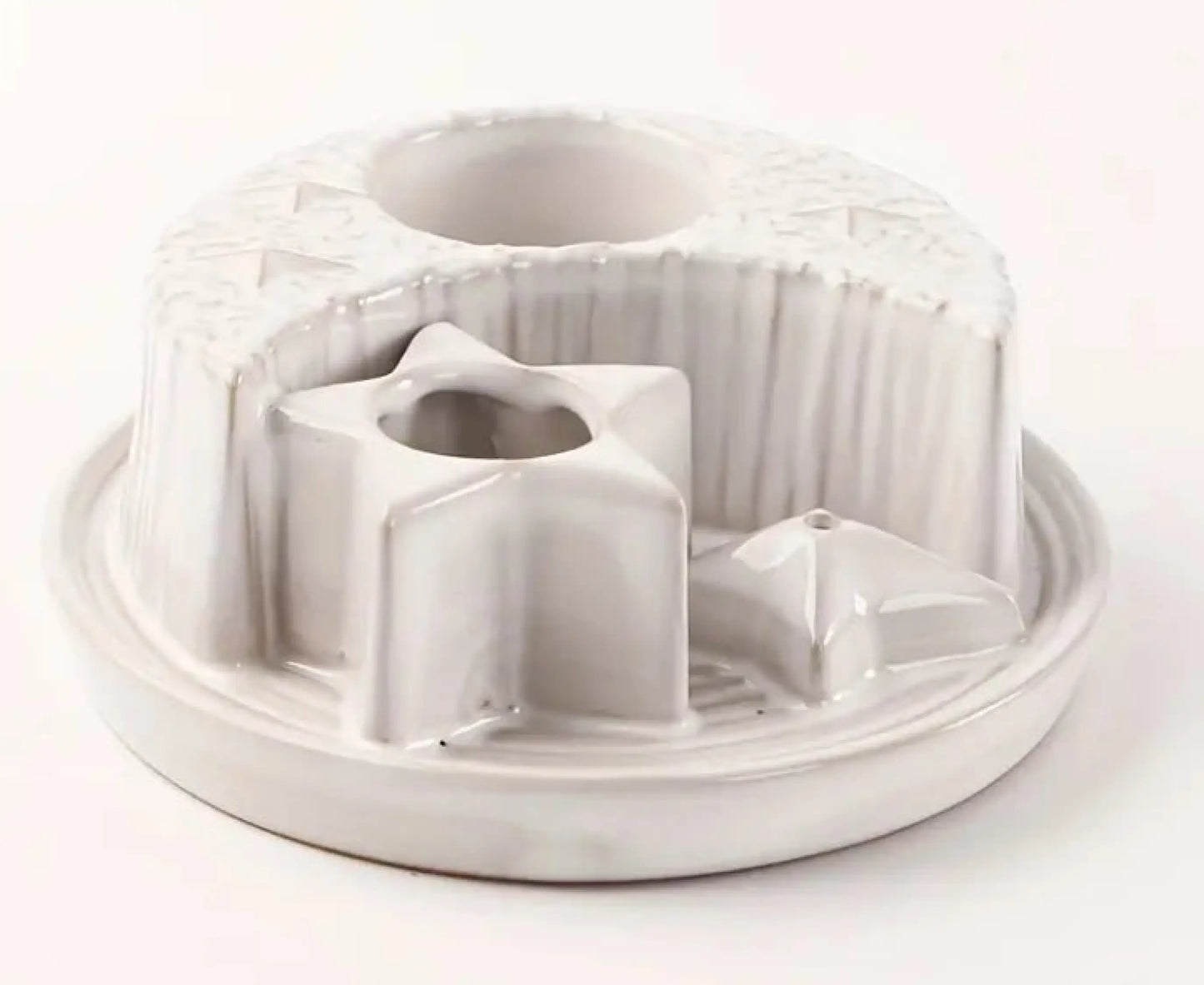 Ceramic Candle & Incense Holder-Morganite Gems