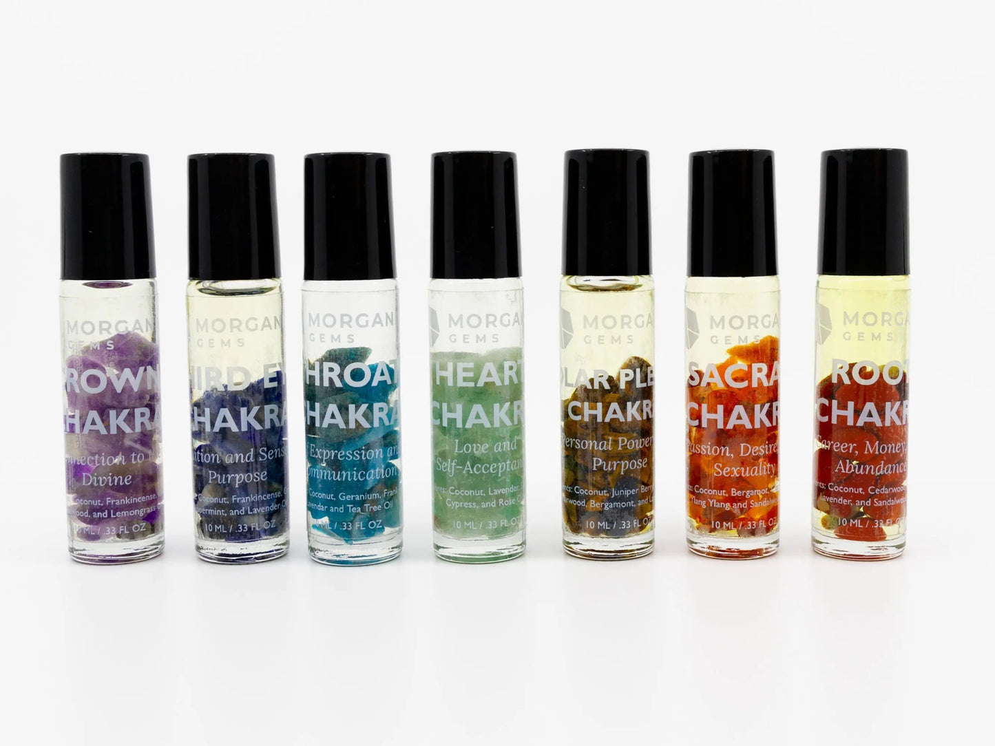 Chakra Roll-On Essential Oil Blend-Morganite Gems