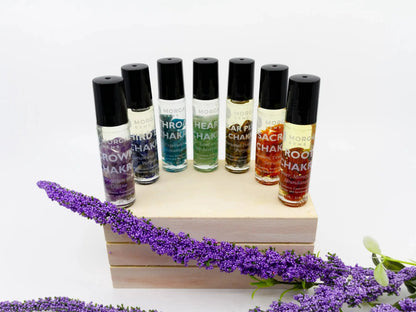 Chakra Roll-On Essential Oil Blend-Morganite Gems