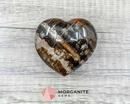 Chocolate Calcite Heart – Grounding and Nurturing Crystal for Emotional Healing and Stability-Morganite Gems