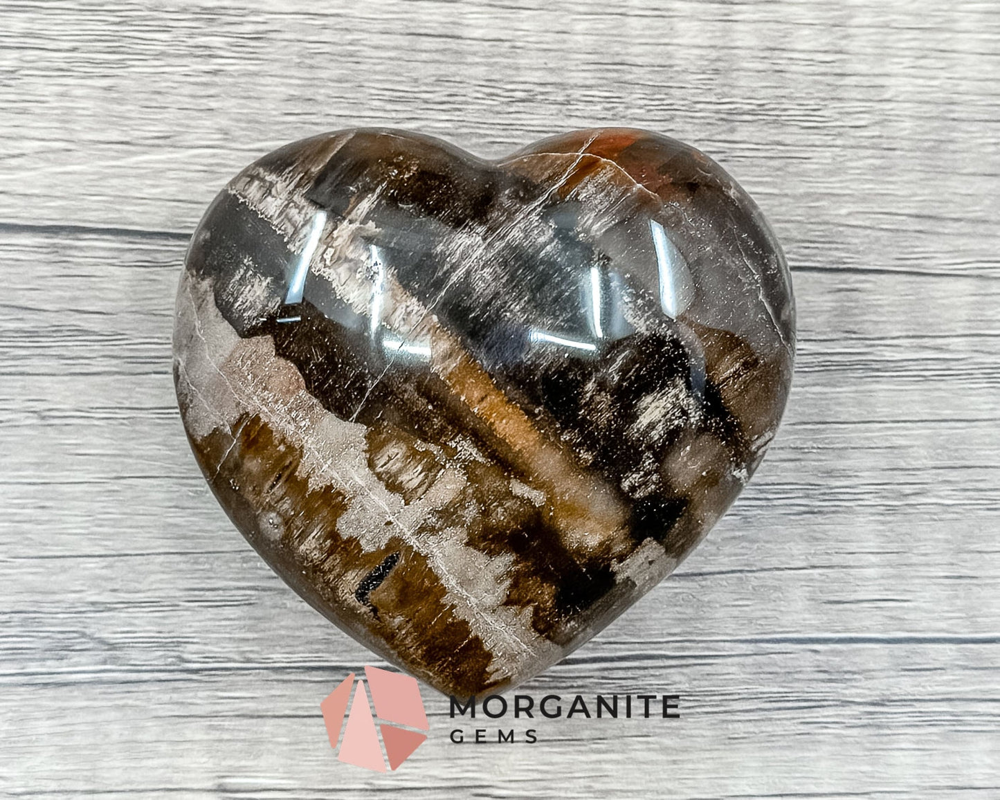 Chocolate Calcite Heart – Grounding and Nurturing Crystal for Emotional Healing and Stability-Morganite Gems