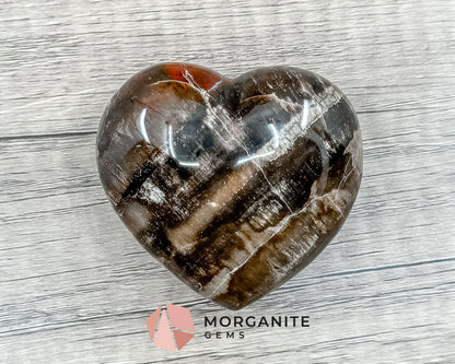 Chocolate Calcite Heart – Grounding and Nurturing Crystal for Emotional Healing and Stability-Morganite Gems