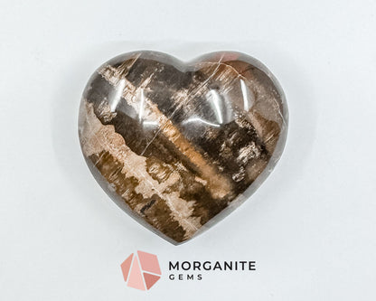 Chocolate Calcite Heart – Grounding and Nurturing Crystal for Emotional Healing and Stability-Morganite Gems