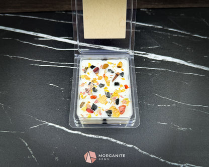 Samhain Wax Melts – Fall Scented Soy Wax Melts with Crystals | Smoky Amber Apple | Witchy Home Fragrance - Container