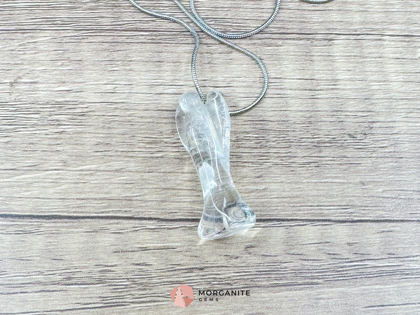 Clear Quartz Angel Pendant Necklace – Divine Protection & Healing Energy - Crystal Necklaces