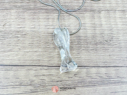 Clear Quartz Angel Pendant Necklace – Divine Protection & Healing Energy - Crystal Necklaces