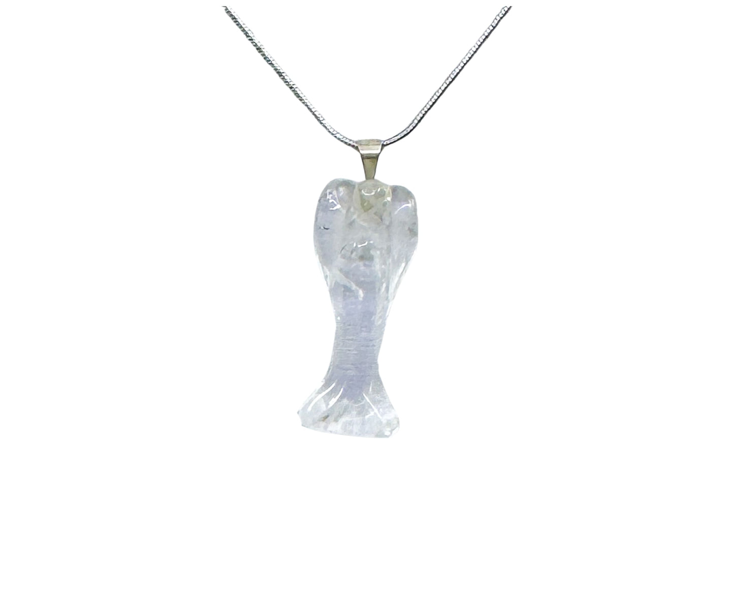 Clear Quartz Angel Pendant Necklace – Divine Protection & Healing Energy - Crystal Necklaces