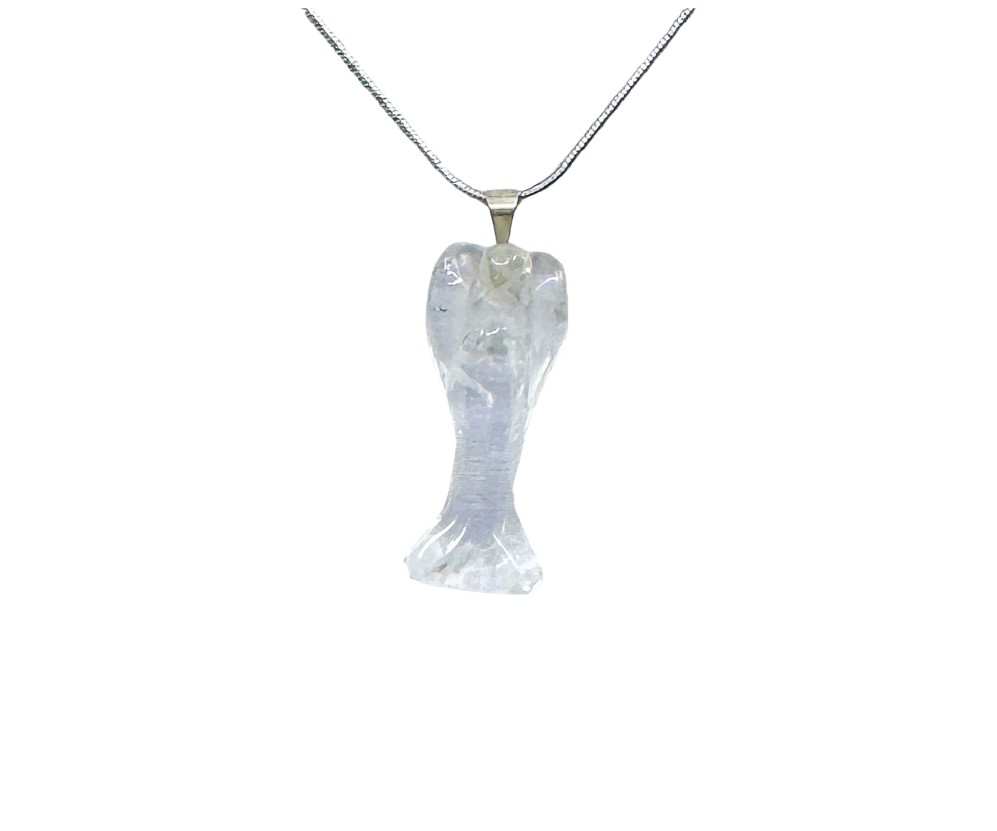 Clear Quartz Angel Pendant Necklace – Divine Protection & Healing Energy - Crystal Necklaces