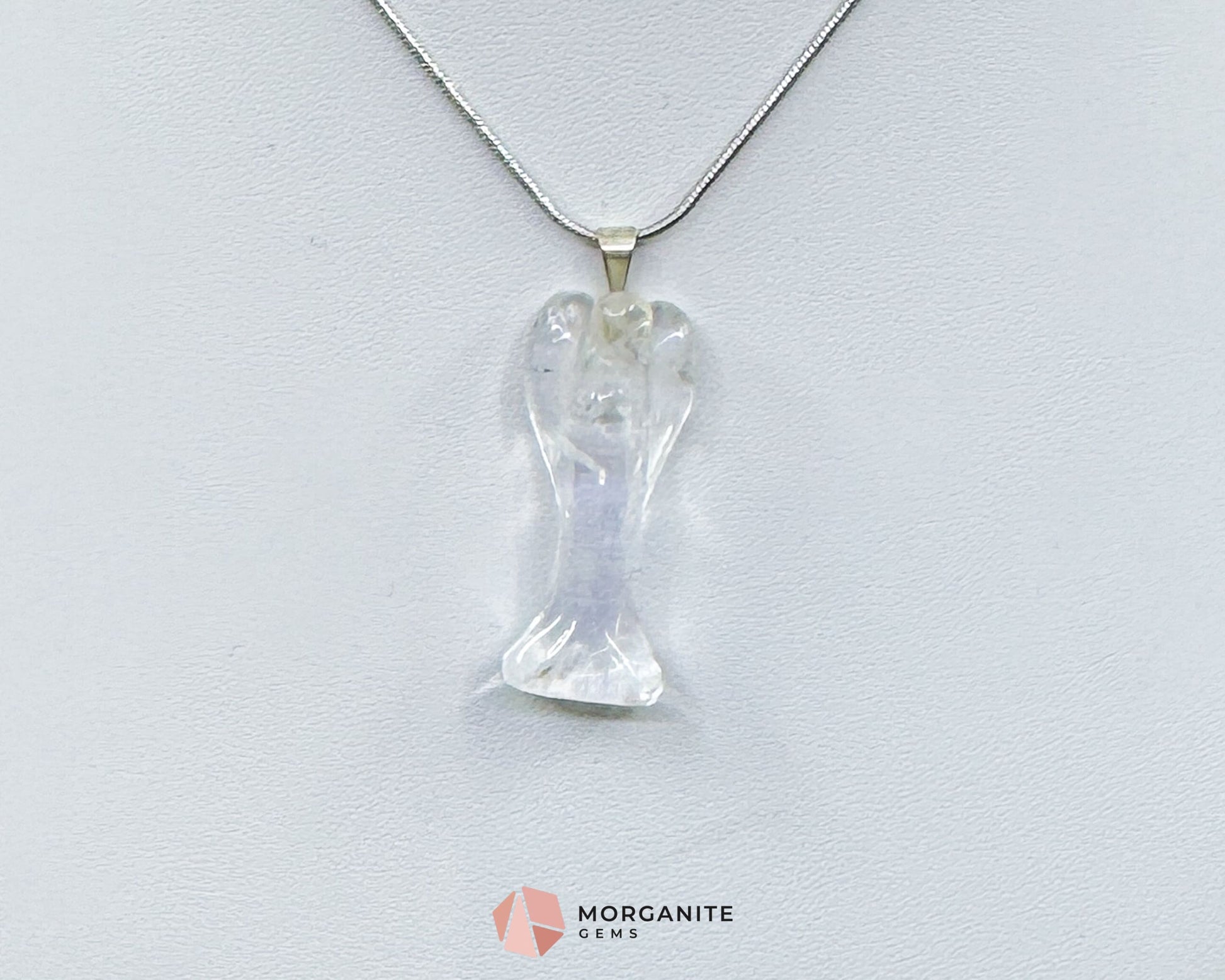 Clear Quartz Angel Pendant Necklace – Divine Protection & Healing Energy - Crystal Necklaces