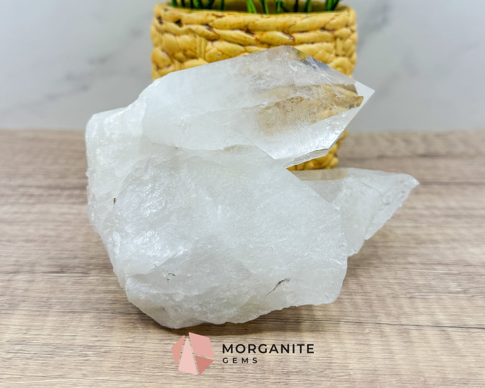 Clear Quartz Crystal Specimen – Natural Beauty and Energy Amplifier-Morganite Gems