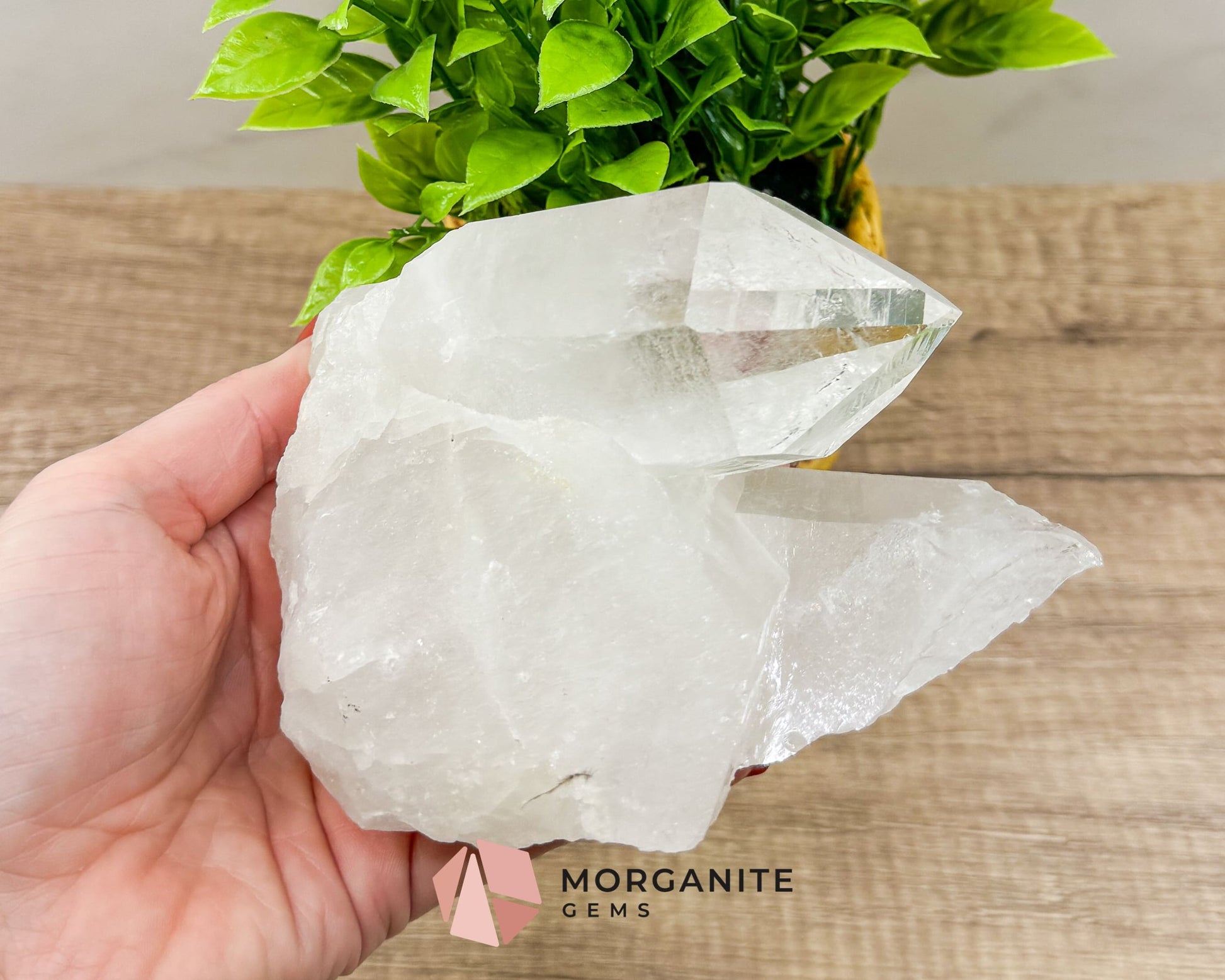 Clear Quartz Crystal Specimen – Natural Beauty and Energy Amplifier-Morganite Gems