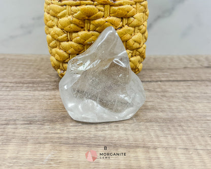 Clear Quartz Flame – Amplifying & Healing Crystal for Clarity, Energy, and Manifestation-Morganite Gems