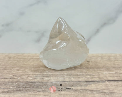 Clear Quartz Flame – Amplifying & Healing Crystal for Clarity, Energy, and Manifestation-Morganite Gems