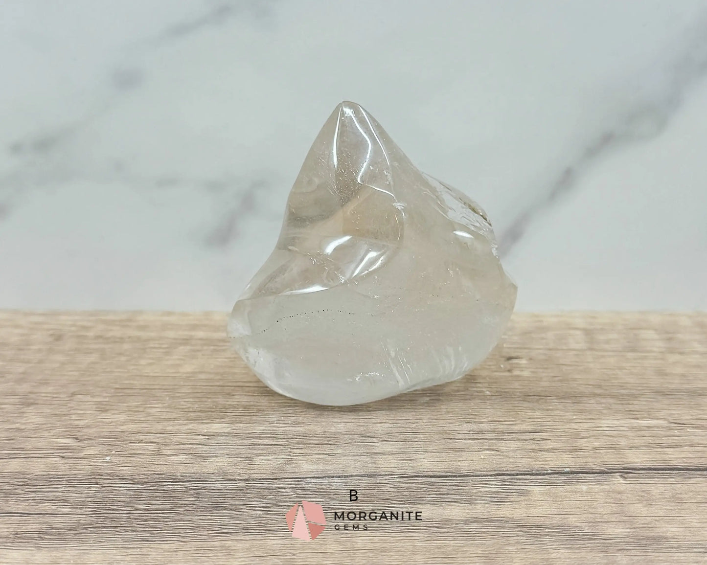 Clear Quartz Flame – Amplifying & Healing Crystal for Clarity, Energy, and Manifestation-Morganite Gems