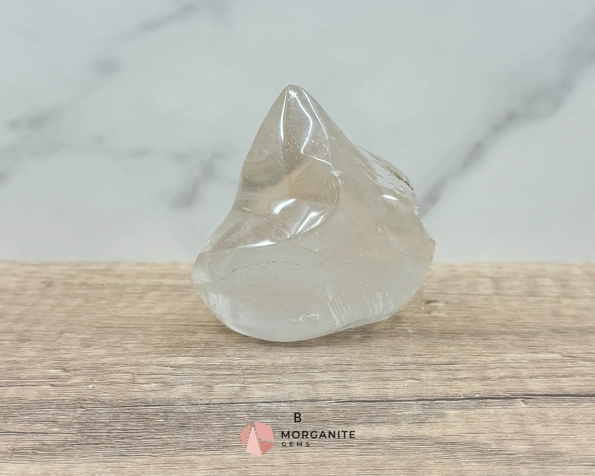 Clear Quartz Flame – Amplifying & Healing Crystal for Clarity, Energy, and Manifestation-Morganite Gems