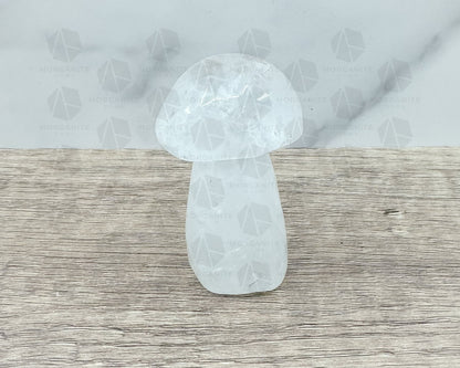 Clear Quartz Mushroom Carving – Symbol of Growth and Clarity-Morganite Gems