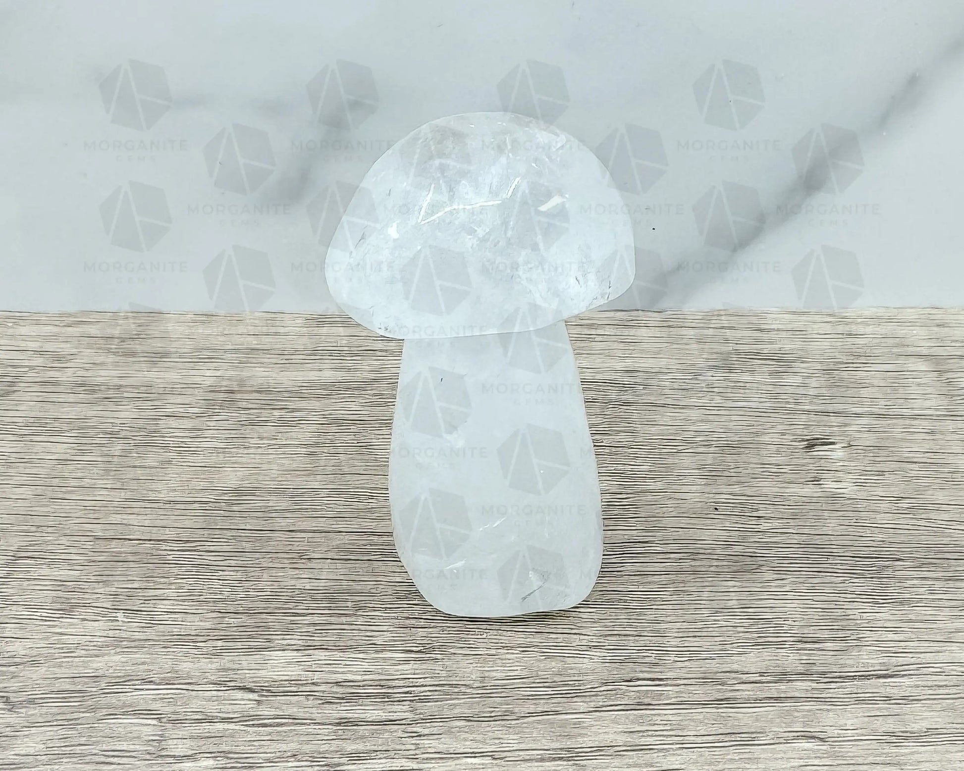 Clear Quartz Mushroom Carving – Symbol of Growth and Clarity-Morganite Gems