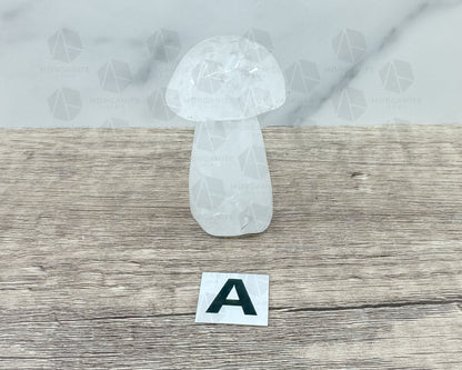 Clear Quartz Mushroom Carving – Symbol of Growth and Clarity-Morganite Gems