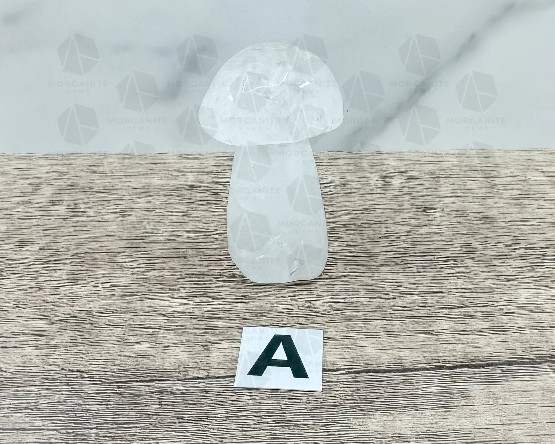 Clear Quartz Mushroom Carving – Symbol of Growth and Clarity-Morganite Gems