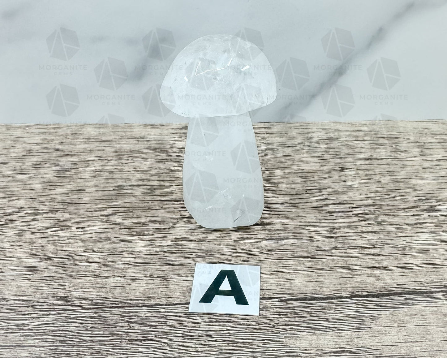 Clear Quartz Mushroom Carving – Symbol of Growth and Clarity-Morganite Gems
