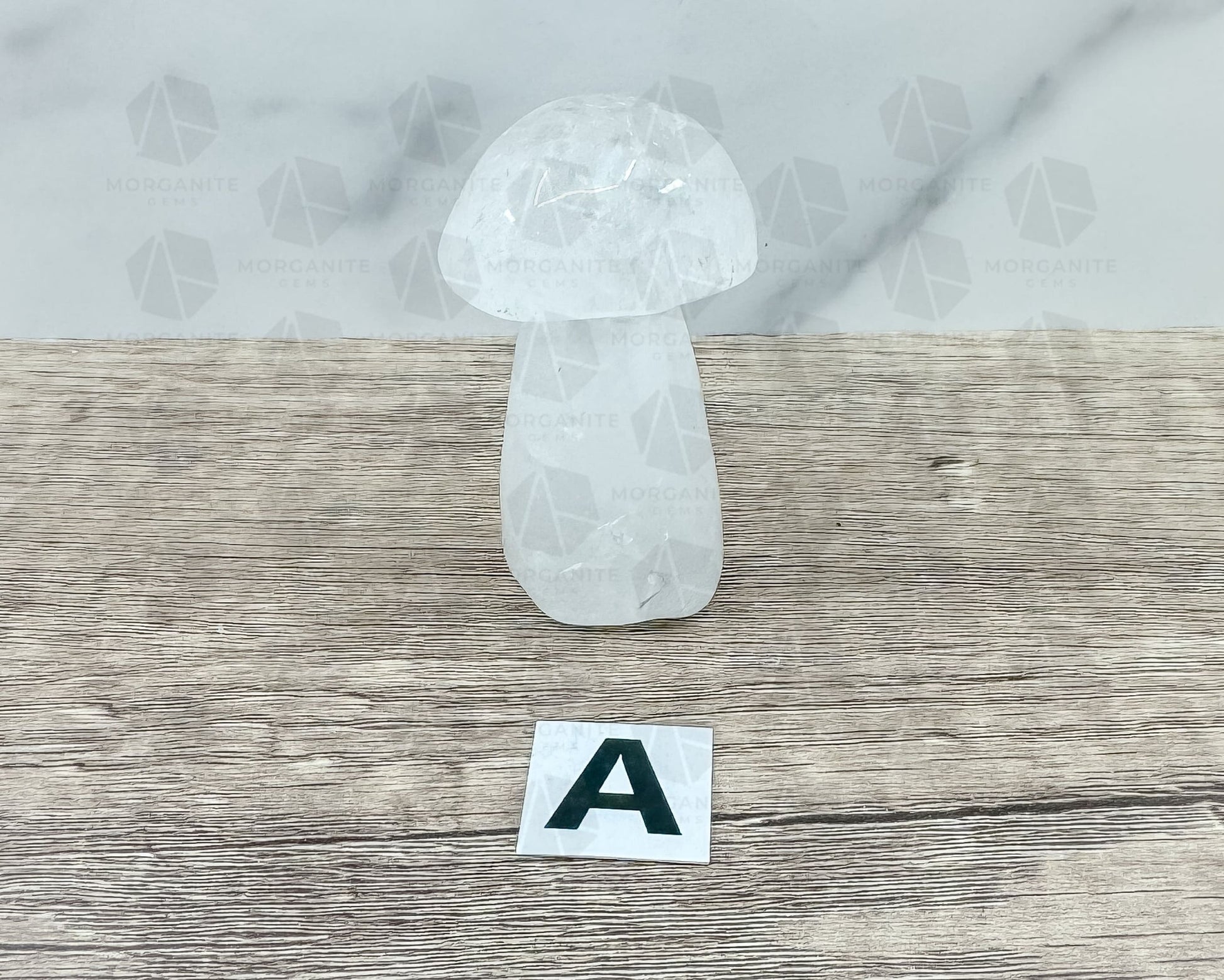 Clear Quartz Mushroom Carving – Symbol of Growth and Clarity-Morganite Gems