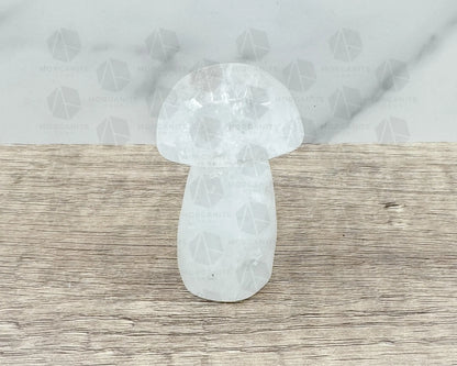 Clear Quartz Mushroom Carving – Symbol of Growth and Clarity-Morganite Gems