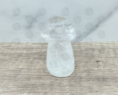 Clear Quartz Mushroom Carving – Symbol of Growth and Clarity-Morganite Gems