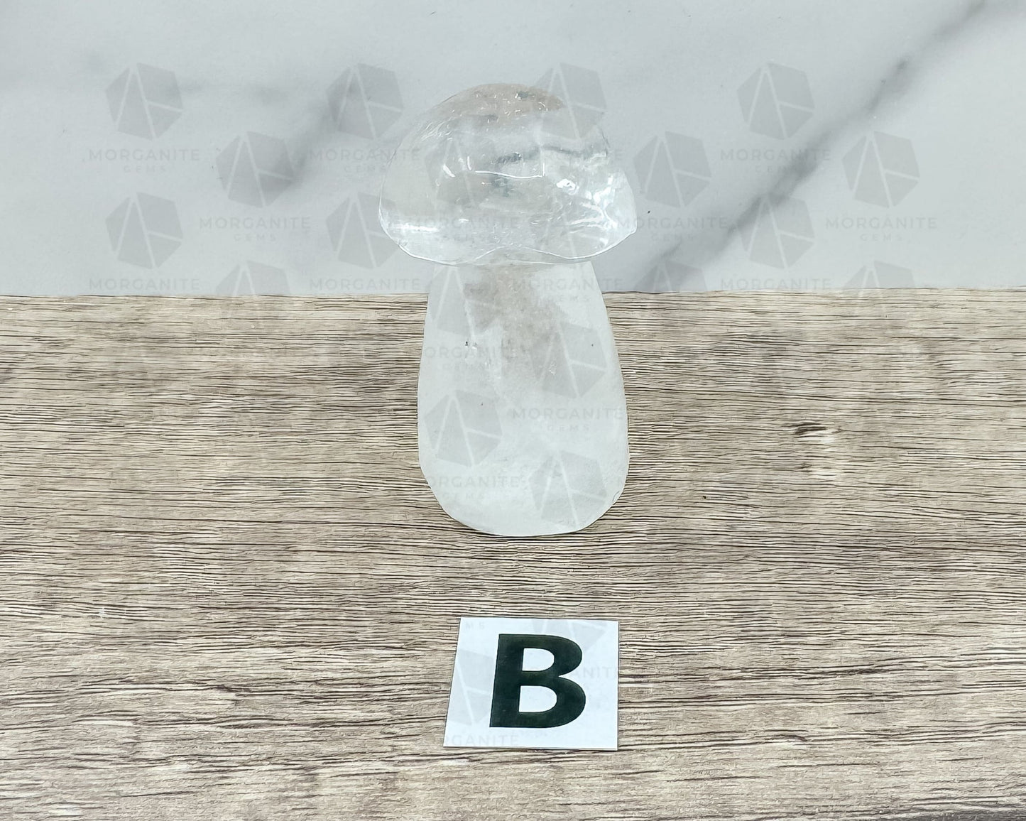 Clear Quartz Mushroom Carving – Symbol of Growth and Clarity-Morganite Gems