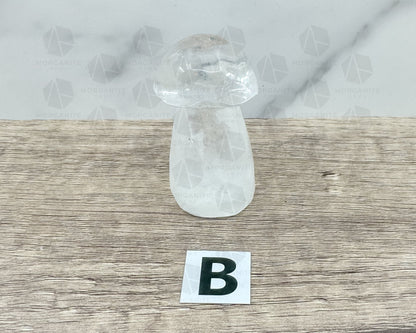 Clear Quartz Mushroom Carving – Symbol of Growth and Clarity-Morganite Gems