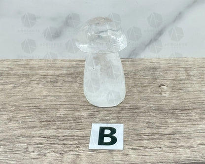 Clear Quartz Mushroom Carving – Symbol of Growth and Clarity-Morganite Gems