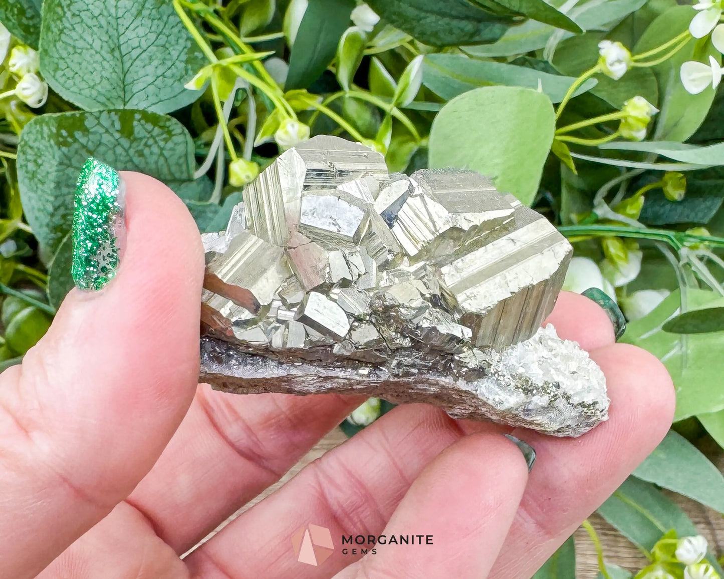 Clear Quartz with Pyrite Cube Cluster – 114g Natural Crystal for Clarity Abundance & Amplification - Metaphysical