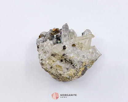 Clear Quartz with Pyrite Mineral Specimen – 120g Natural Cluster for Energy Clarity & Abundance - Metaphysical Crystals