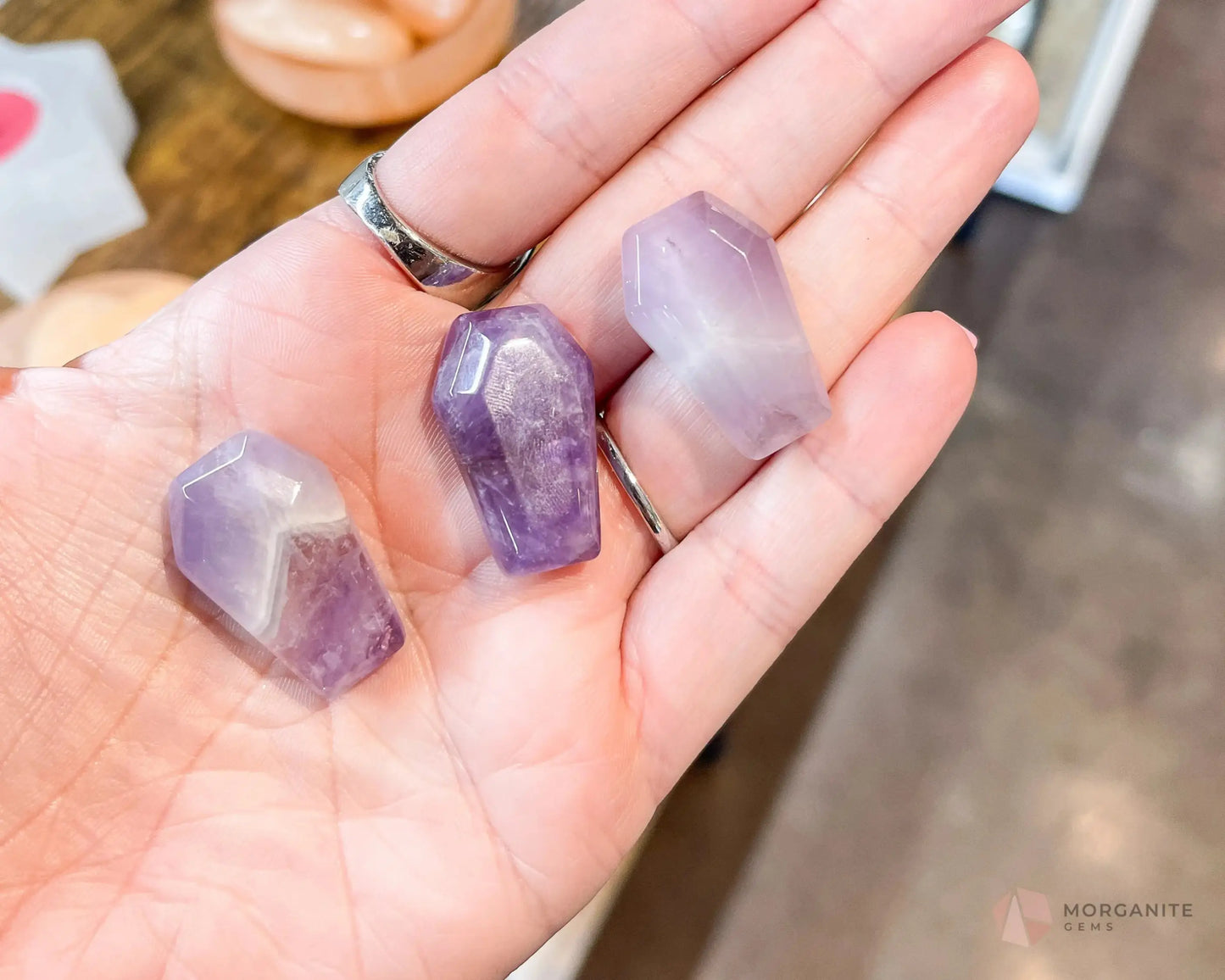 Coffin Gemstone 1"-Morganite Gems