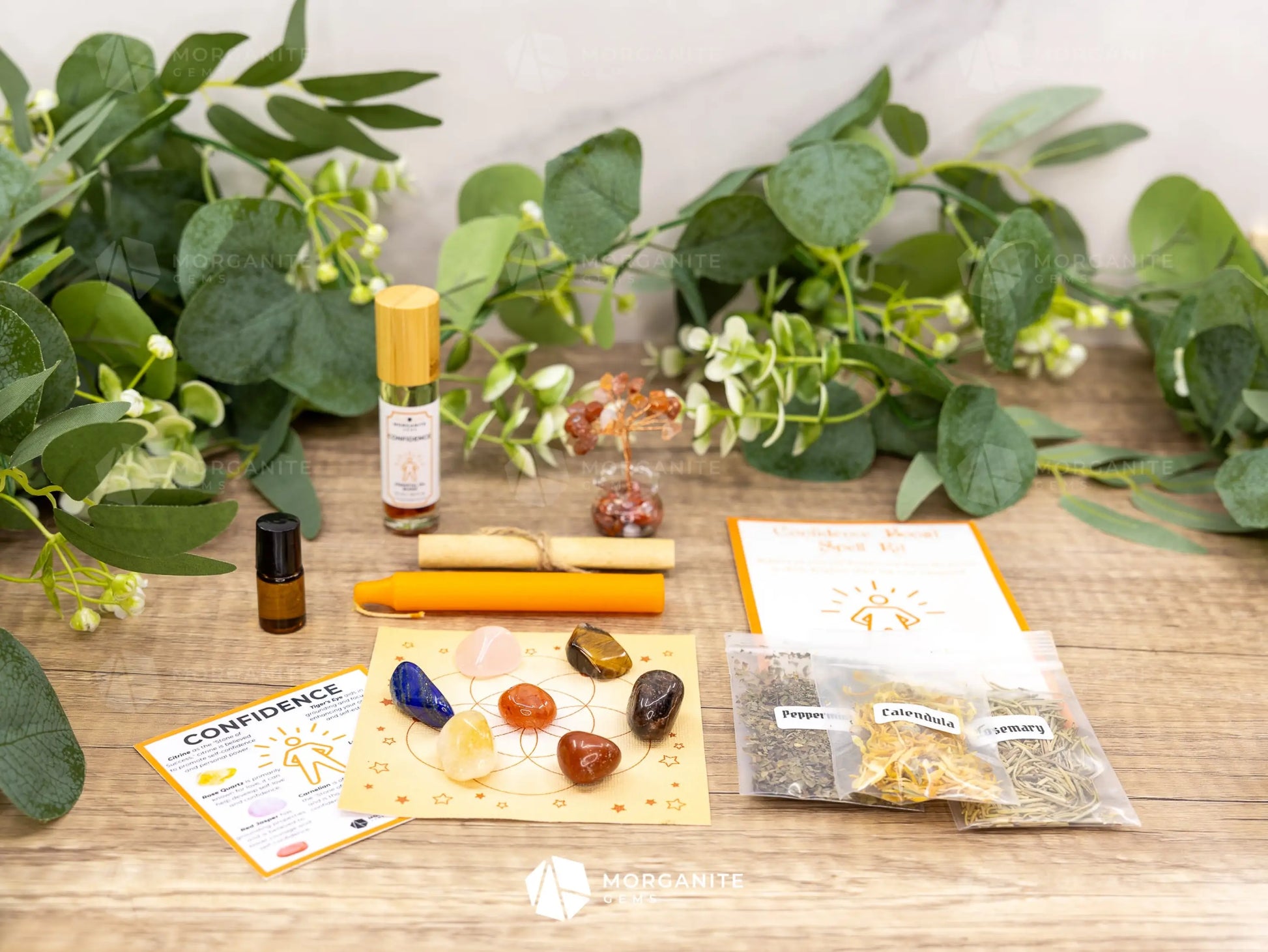 Confidence Boost Intention Gift Box-Morganite Gems