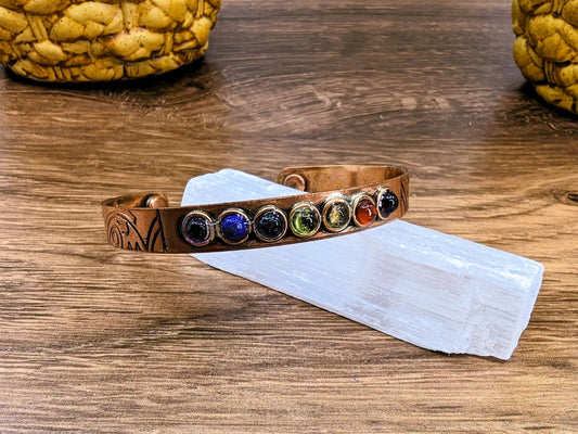 Copper Chakra Bracelet-Morganite Gems