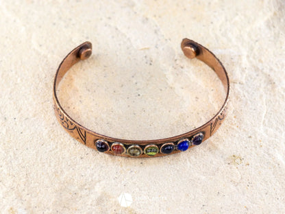 Copper Chakra Bracelet-Morganite Gems