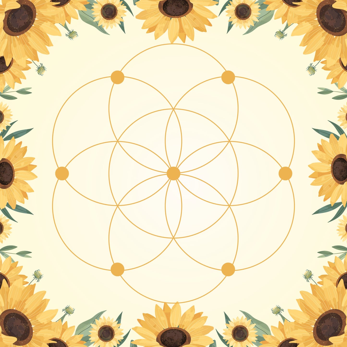 Crystal Grid Mat-Morganite Gems