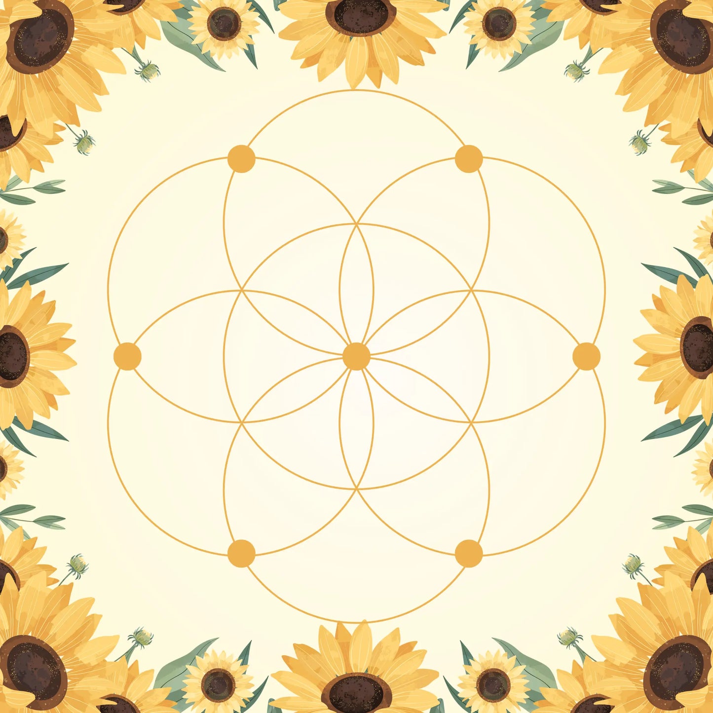 Crystal Grid Mat-Morganite Gems