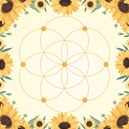 Crystal Grid Mat-Morganite Gems