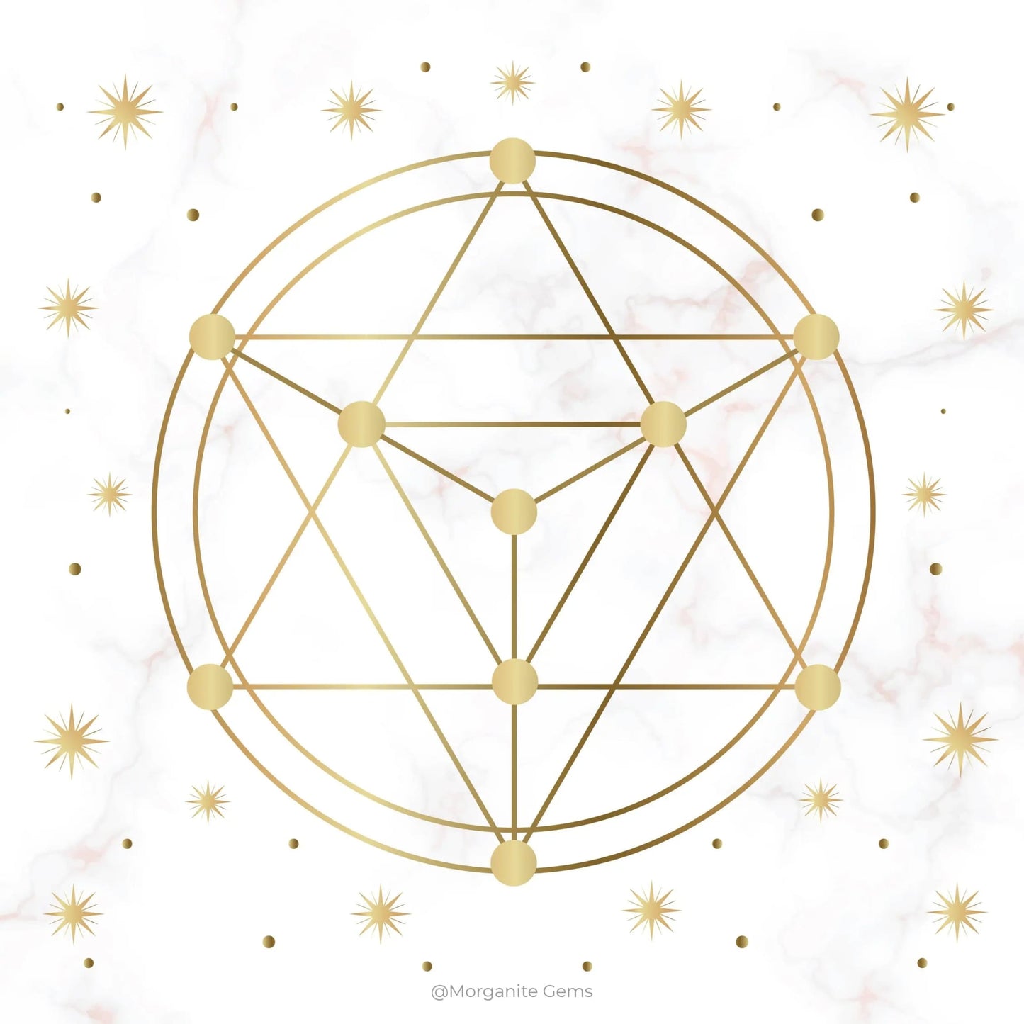 Crystal Grid Mat-Morganite Gems