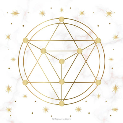 Crystal Grid Mat-Morganite Gems