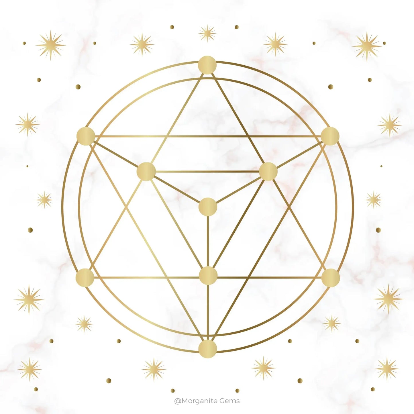 Crystal Grid Mat-Morganite Gems