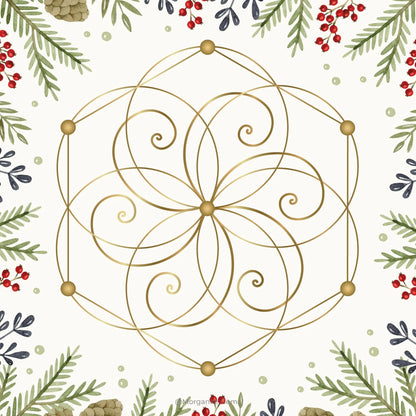 Crystal Grid Mat-Morganite Gems