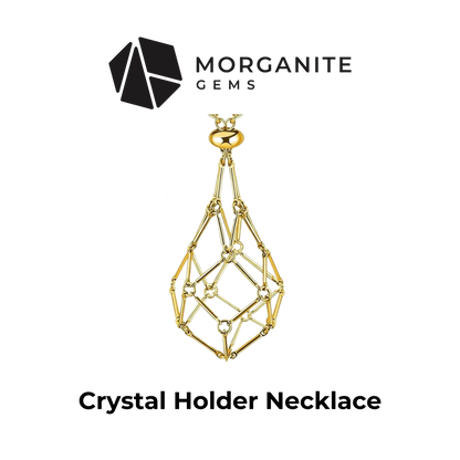 Crystal Holder Necklace-Morganite Gems